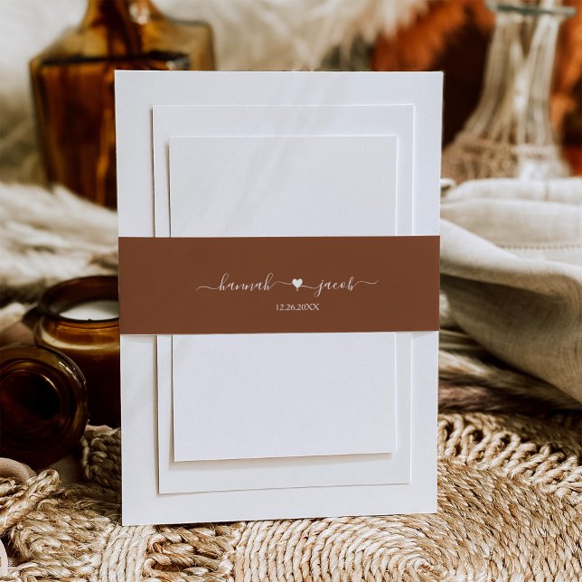 Terracotta Wedding Einladungsbanderole (Von Creator hochgeladen)