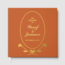 Terracotta Wedding Foil Gästebuch
