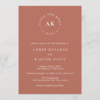 Terracotta Wedding Minimal Bindung an die Knot Mon