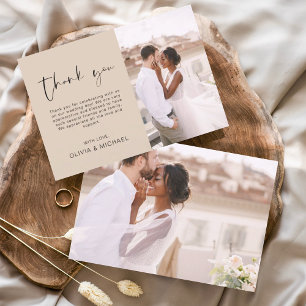 Terracotta Wedding Minimalistisch Dankeschön Karte