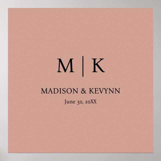 Terracotta Wedding Poster (Vorne)