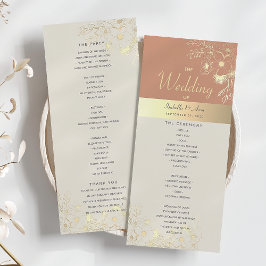 Terracotta Wedding Programm