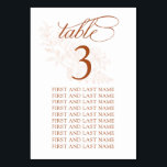 Terracotta Wedding Tischnummer Card<br><div class="desc">Terracotta Wedding Tischnummer Card</div>