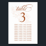 Terracotta Wedding Tischnummer Card<br><div class="desc">Terracotta Wedding Tischnummer Card</div>