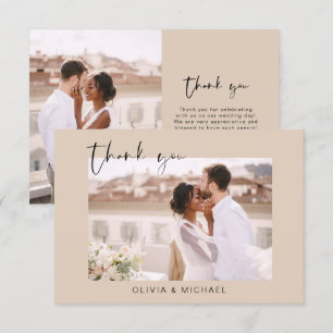 Terracotta Wedding Vielen Dank Foto Minimalistisch Dankeskarte
