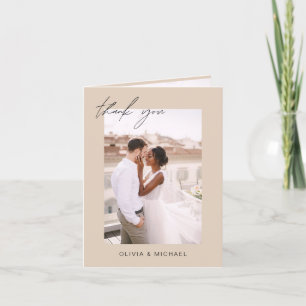 Terracotta Wedding Vielen Dank Foto Minimalistisch Dankeskarte