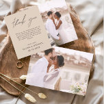 Terracotta Wedding Vielen Dank Foto Minimalistisch Dankeskarte<br><div class="desc">Hochzeit Dankeschön Karten,  die ein Foto auf der Vorder- und Rückseite haben. Die Dankeschön-Karten enthalten eine moderne,  handgeschriebene,  kursive Schriftzeichen-Typografie,  die elegant,  einfach und modern nach Ihrer Hochzeitsfeier zu benutzen sind.</div>