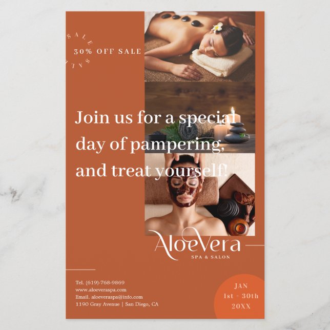 Terracotta Wellness-Center Massage Wellness Center Flyer (Vorne)