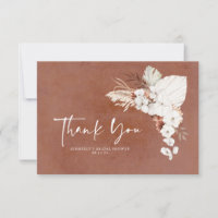 Terracotta White Floral Boho Klein Danke