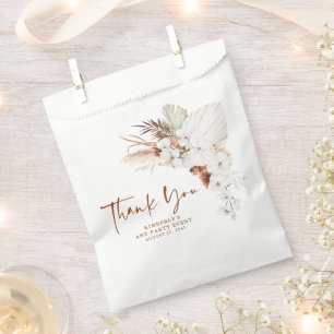 Terracotta White Ivory Blume Boho Vielen Dank Geschenktütchen