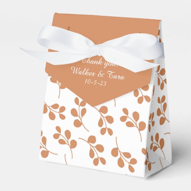 Terracotta White Wedding Geschenkschachtel (Vorderseite)