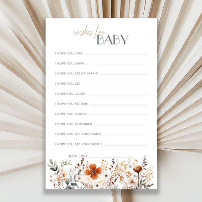 Terracotta Wildblume Baby Dusche Wünsche für Baby (Von Creator hochgeladen)