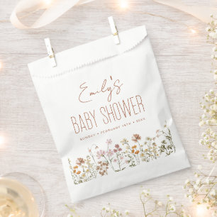 Terracotta Wildblume Boho Kinderdusche im Blut Geschenktütchen