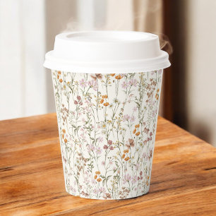 Terracotta Wildblume Boho Kinderdusche im Blut Pappbecher