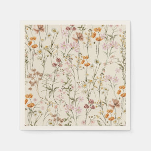 Terracotta Wildblume Boho Kinderdusche im Blut Serviette