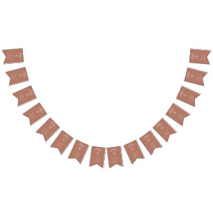 Terracotta Wildblume Hochzeitsflaggen Wimpelkette