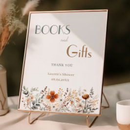 Terracotta Wildblume Kinderdusche Bücher und Gesch Poster