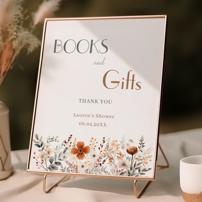 Terracotta Wildblume Kinderdusche Bücher und Gesch Poster (Von Creator hochgeladen)