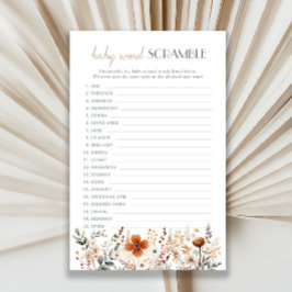 Terracotta Wildblume Kinderdusche Word Scramble