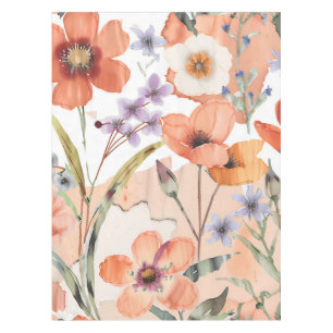 Terracotta Wildblume Rustic Boho Tischdekor Tischdecke