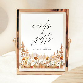 Terracotta Wildflower Mountain Cards & Gifts Table Sockelschild