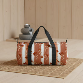 Terracotta Wildflower Stripe Yoga Mat Duffle Bag