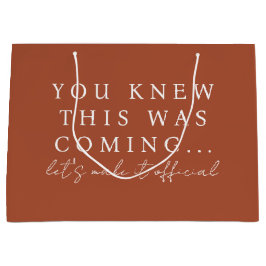 Terracotta Will You Be My Bridesmaid Proposal Große Geschenktüte