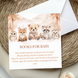 Terracotta Woodland Books for Baby Shower Insert