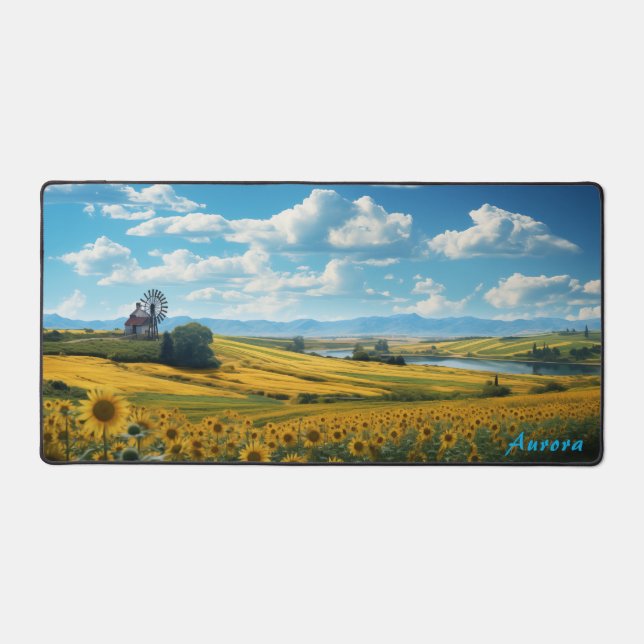 Terrain de tournesol personnalisé et un tapis de b (Recto)