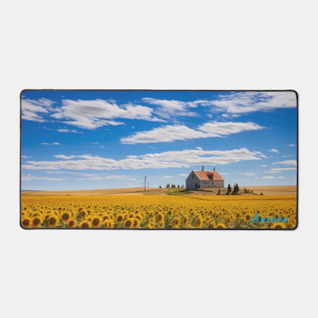 Terrain de tournesol personnalisé et un tapis de b (Recto)