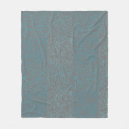 Terrain Pattern Blue 01bx4 Gray BG Fleecedecke