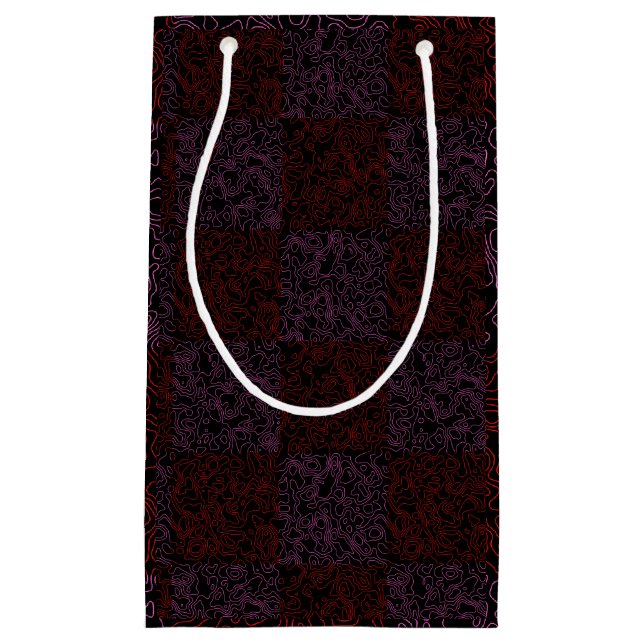 Terrain Pattern Red 01x4B Black BG Kleine Geschenktüte (Vorderseite)