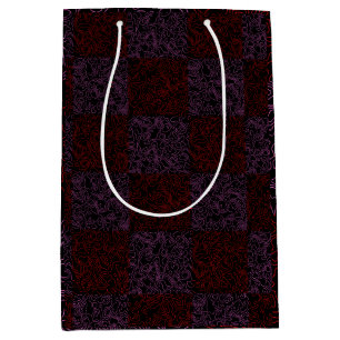 Terrain Pattern Red 01x4B Black BG Mittlere Geschenktüte