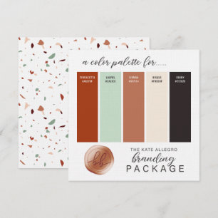 Terrakotta Beige Siena & Mint Farbpalette Karte