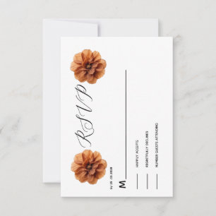 Terrakotta-Blumen-Boho-rustikale Kupfer-RSVP   RSVP Karte