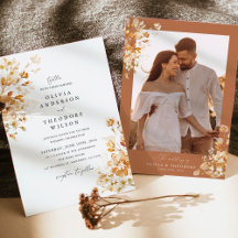 Terrakotta-Blumen Elegante Foto-Hochzeit