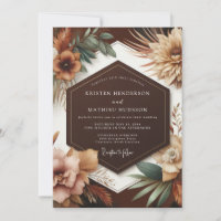 Terrakotta-Blumen-Hochzeit zur Erntezeit