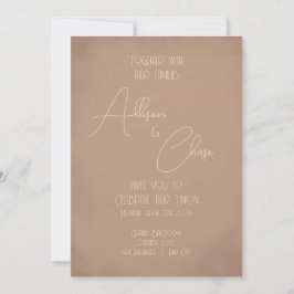 Terrakotta Boho Hochzeitseinladung (Stil 2) Einladung
