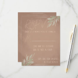 Terrakotta-Boho-RSPV-Karte RSVP Karte