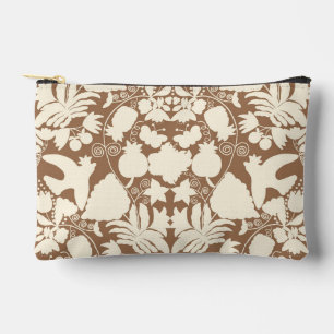 Terrakotta-Braun-Folk-Art-Otomi-Symmetrisches-Must Zubehörtasche