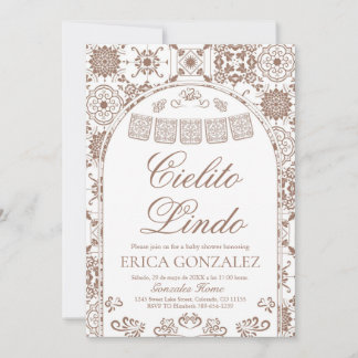 Terrakotta Cielito Lindo Papel Picado Baby Shower Einladung
