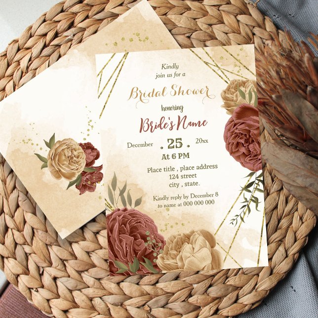 Terrakotta Erdnähe Brautparty Einladung (Von Creator hochgeladen)