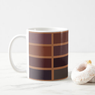 Terrakotta Farbige Streifen Rost Modern Kaffeetasse