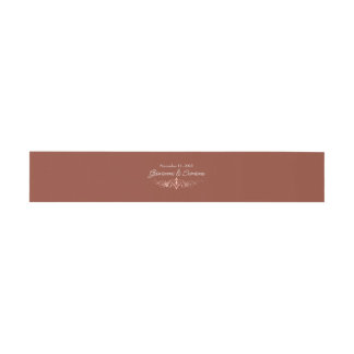 Terrakotta-Faux-Roségold Einladungsbanderole