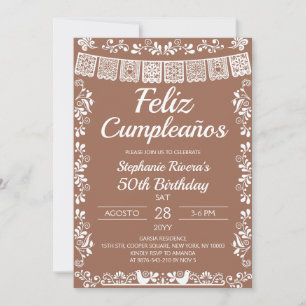 Terrakotta Feliz Cumpleaños Geburtstag Einladung