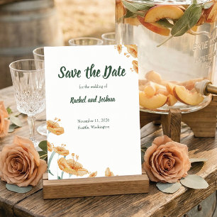 Terrakotta Florale Aquarell Boho Hochzeitsposter Save The Date