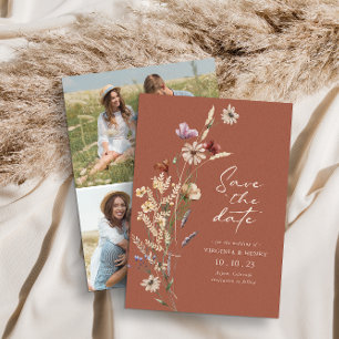 Terrakotta-Foto-Boho-Save-the-Date-Flachkarte Save The Date