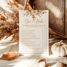 Terrakotta-Herbst über oder unter Brautparty