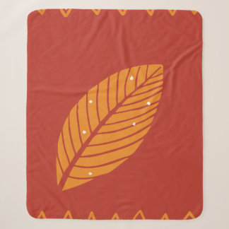Terrakotta-Herbstblatt-Stammesmuster-Decke Sherpadecke