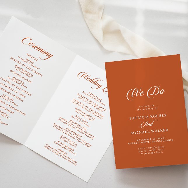Terrakotta-Kalligrafie-We-Do-Hochzeitsprogramm Programm (Von Creator hochgeladen)
